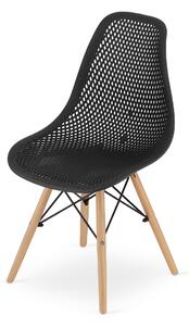 EMWOmeble Krzesła ażurowe czarne MARO 3561 4 sztuki