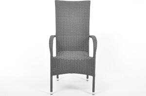 Zestaw ogrodowy 8 krzeseł PARIS i stół MODENA 205 cm - czarny