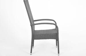 Duży zestaw ogrodowy 10 krzeseł PARIS i stół rozkładany MONAKO - czarny
