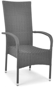 Mały zestaw ogrodowy 4 krzesła PARIS i stół MODENA 100 cm - czarny