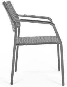 OUTLET Krzesło z technorattanu ROMA - czarne
