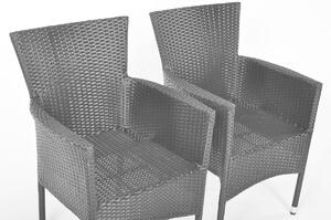 Jadalniany zestaw ogrodowy 8 krzeseł SONATA i stół ROMA - czarny