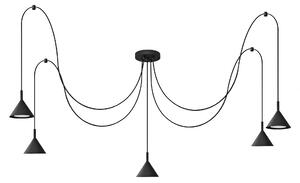 Lampa wisząca pająk ETNA W-KM 1920/5 BK-B