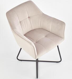 Krzesło fotelowe z podłokietnikami loft K377 - beżowy