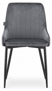 EMWOmeble Krzesło tapicerowane szary welur MONZA 3568 / 4 sztuki