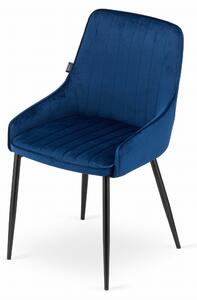 EMWOmeble Krzesła tapicerowane granatowy welur MONZA 3570 / 4 sztuki