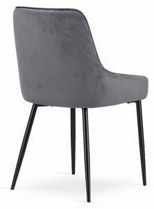 EMWOmeble Krzesło tapicerowane szary welur MONZA 3568 / 4 sztuki