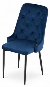 MebleMWM Krzesła z wysokim oparciem CAPRI ▪️ 3509 ▪️ NIEBIESKI WELUR 4 SZTUKI