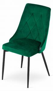 Zielone aksamitne krzesło do jadalni IMOLA