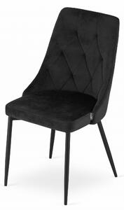 Aksamitne krzesło do jadalni IMOLA czarne