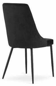 Aksamitne krzesło do jadalni IMOLA czarne