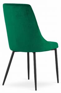 Zielone aksamitne krzesło do jadalni IMOLA