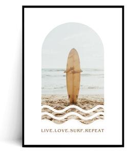 Plakat LIVE LOVE SURF REPEAT