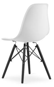 Białe krzesło YORK OSAKA z czarnymi nogami