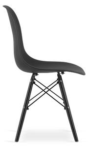 Czarne krzesło YORK OSAKA z czarnymi nogami