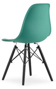 Krzesło York OSAKA zielone z czarnymi nogami