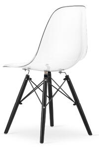 MebleMWM Krzesła przezroczyste OSAKA ▪️ 3734 ▪️ nogi czarne ▪️ 4 sztuki