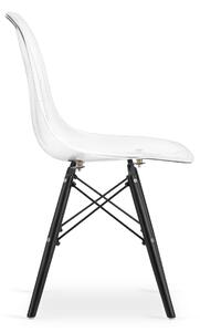 MebleMWM Krzesła przezroczyste OSAKA ▪️ 3734 ▪️ nogi czarne ▪️ 4 sztuki