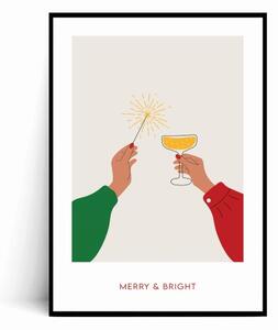 Plakat MERRY AND BRIGHT