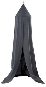 Baldachim do łóżeczka kolor szary tkanina połyskliwa, welwetowa