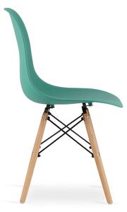 EMWOmeble Krzesła skandynawskie zielone OSAKA 3602 nogi naturalne / 4 sztuki