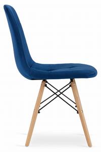 Niebieskie aksamitne krzesło DUMO