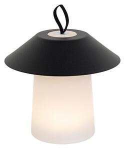 Zewnetrzna Lampa stołowa czarna z 3-stopniowym ściemnianiem LED i akumulatorem - Ivan Oswietlenie zewnetrzne