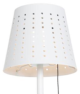 Zewnetrzna Zewnętrzna lampa podłogowa biała z 3-stopniowym ściemnianiem LED na energię słoneczną - Ferre Oswietlenie zewnetrzne