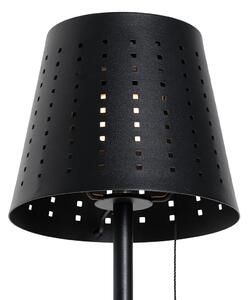 Zewnetrzna Zewnętrzna lampa podłogowa czarna z 3-stopniowym ściemnianiem LED na energię słoneczną - Ferre Oswietlenie zewnetrzne
