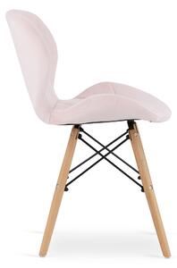 Różowe krzesło LAGO VELVET