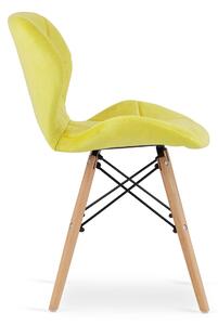 Żółte krzesło LAGO VELVET