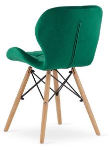 Zielone krzesło LAGO VELVET