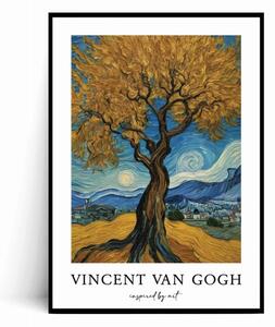Plakat JESIENNE DRZEWO Inspired by Van Gogh