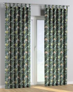 Zasłona na szelkach 1 szt. kolor zielony tkanina wzorzysta