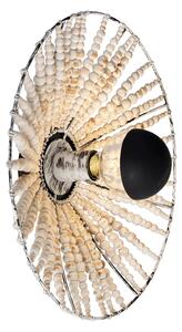 Orientalna lampa ścienna beżowa z koralikami - Moti