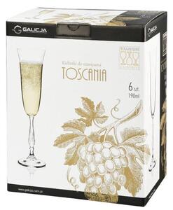 Kieliszki TOSCANIA szampan, 6 szt., 190 ml