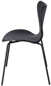 Czarne krzesło z oryginalnym oparciem - Bico