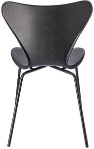 Czarne krzesło z oryginalnym oparciem - Bico