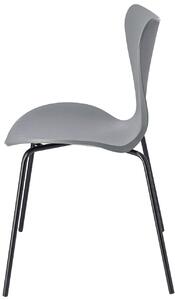 Szare krzesło metalowe do kuchni - Bico