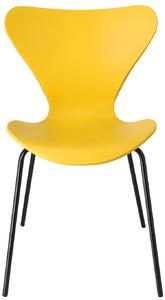 Żółte metalowe krzesło do stołu kuchennego - Bico