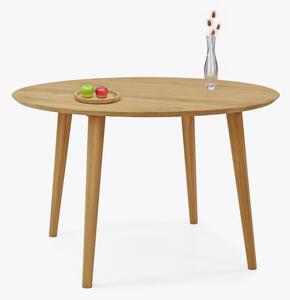 Dębowy okrągły stół o średnicy 120 cm