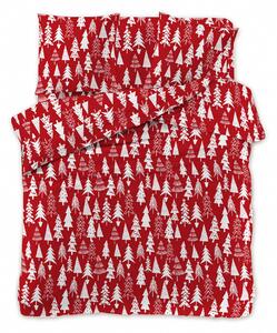 Pościel z mikrofibry CHRISTMAS TREES czerwona Rozmiar pościeli: 70 x 90 cm | 140 x 200 cm