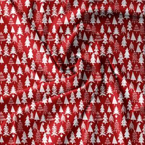 Pościel z mikrofibry CHRISTMAS TREES czerwona Rozmiar pościeli: 70 x 90 cm | 140 x 200 cm