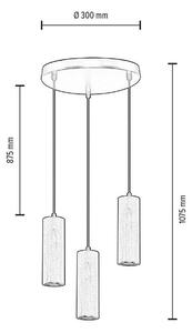 Industrialna lampa wisząca tuby nad stół - A36-Tiara