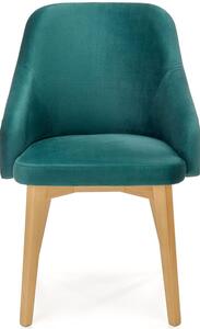 Krzesło na drewnianych nogach TOLEDO 2 - ciemny zielony