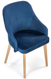 Welurowe krzesło do salonu TOLEDO 2 - niebieski