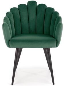 Krzesło tapicerowane typ muszelka K410 - ciemnozielony
