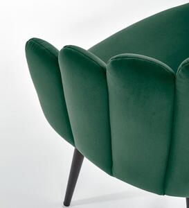 Krzesło tapicerowane typ muszelka K410 - ciemnozielony