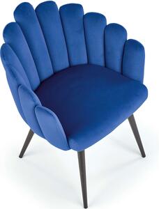 Nowoczesne krzesło fotel glamour K410- granatowy