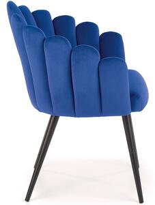 Nowoczesne krzesło fotel glamour K410- granatowy
